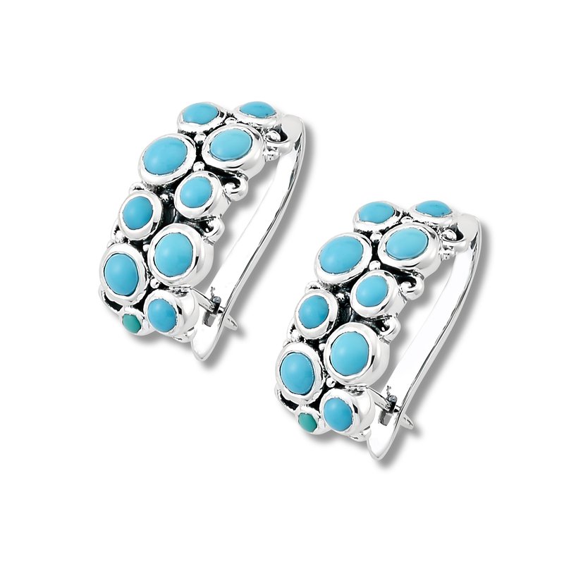 Samuel B STERLING SILVER SLEEPING BEAUTY TURQUOISE CLUSTER
