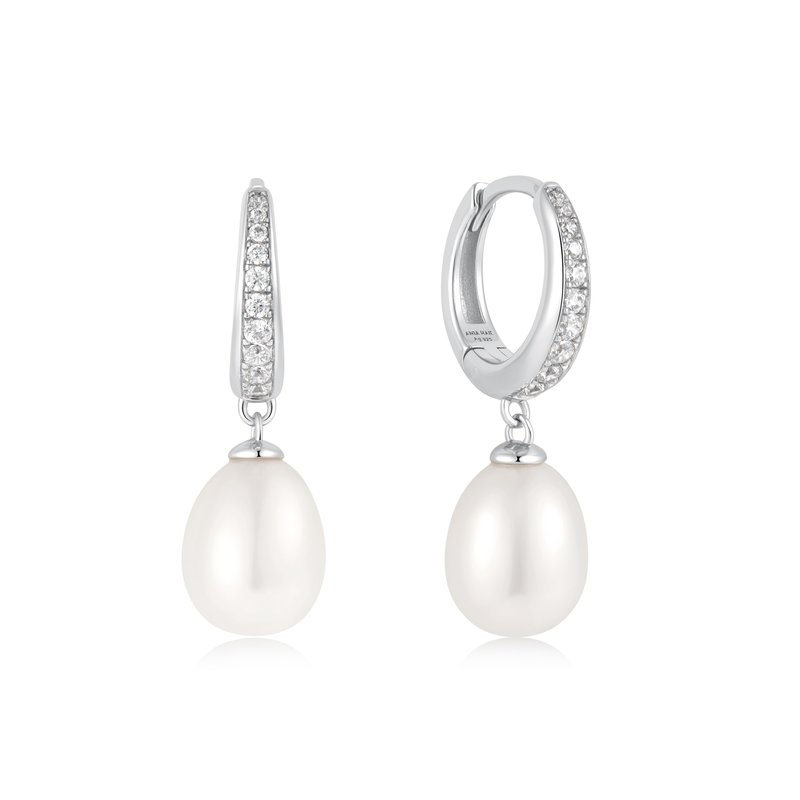 ANIA HAIE Silver Freshwater Pearl and White Cubic Zirconia