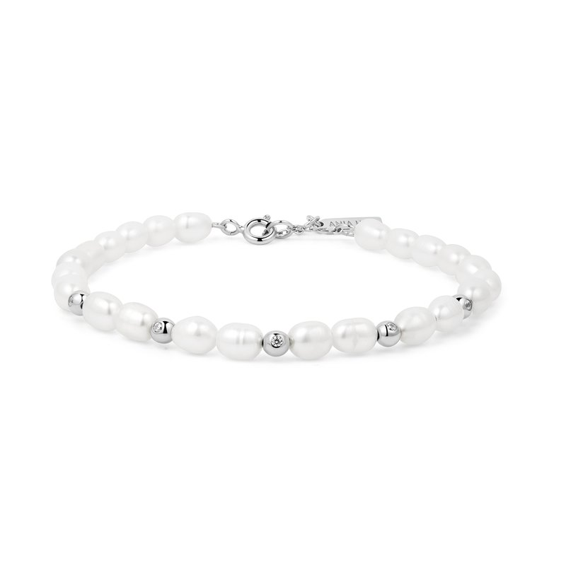 ANIA HAIE Silver Freshwater Pearl and White Cubic Zirconia