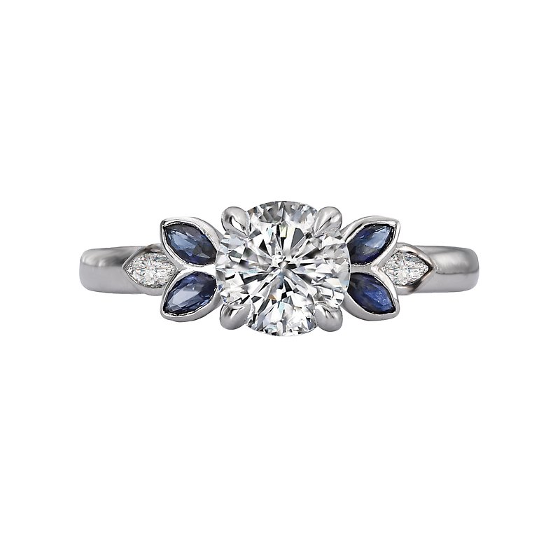 Romance Sapphire and Diamond Semi-Mount Ring 119268-RD100K