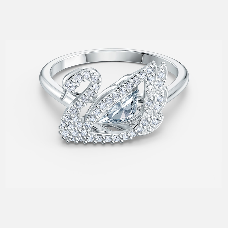 SWAROVSKI Iconic Swan Ring - Rose Gold - Size 55 #5256266