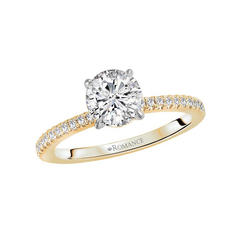 Romance Peg Head Semi-Mount Diamond Ring 117946-RD100YK