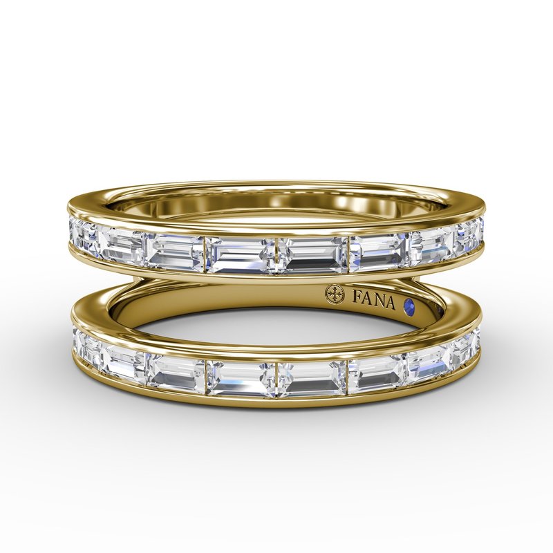 Channel Setting Diamond Insert Ring W8011 - Fana
