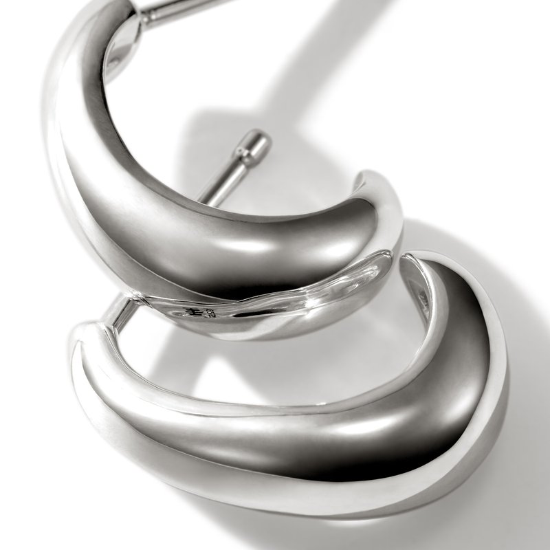 JOHN HARDY Surf J Hoop Earring, Sterling Silver, Small