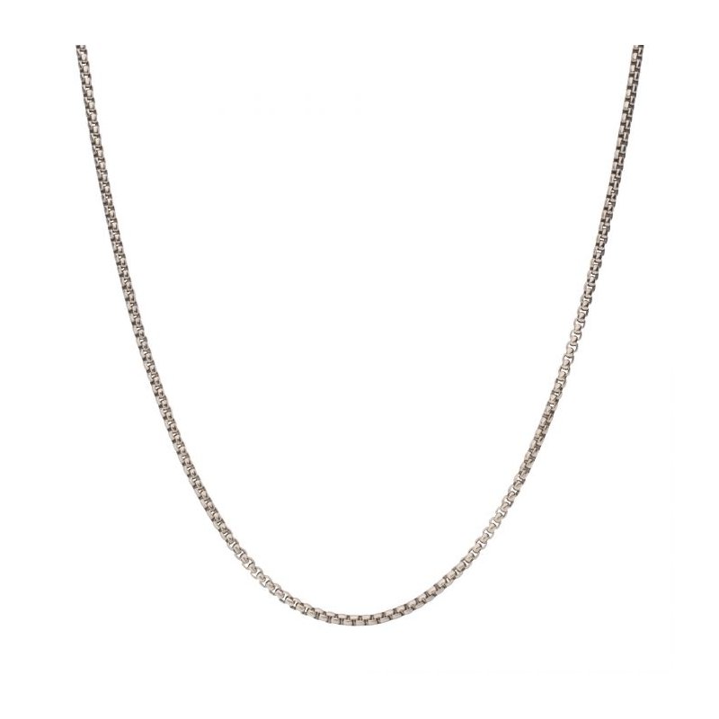 INOX Jewelry 3mm Titanium Box Chain Necklace with Lobster Clasp