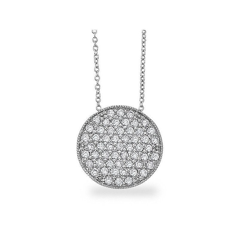 KC Designs Diamond Disc Necklace in 14k White Gold with 54