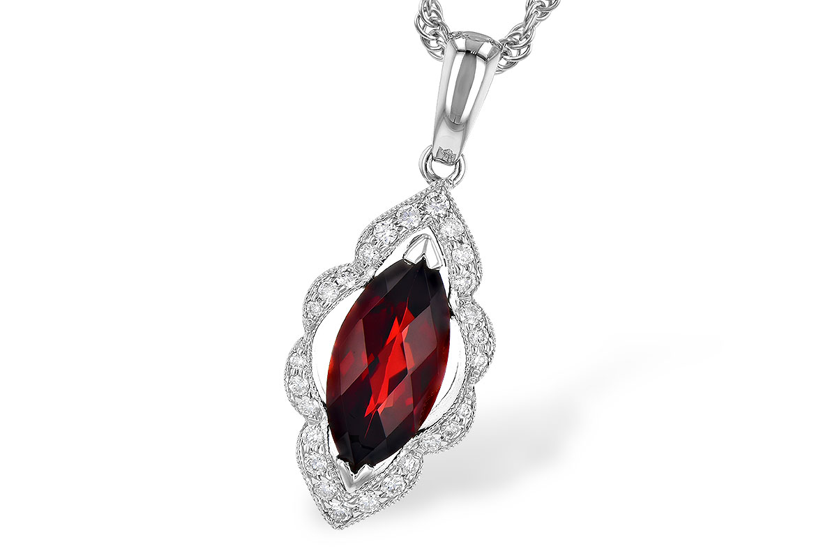 Allison Kaufman 14KT Gold Garnet Necklace C327-89921 - Pugh's