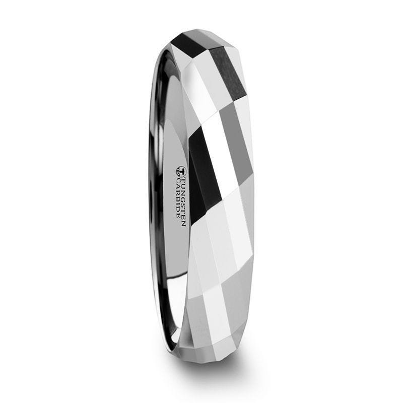 Thorsten ETERNITY Multi-Faceted Tungsten Carbide Band - 4mm 6mm 8mm Thorsten ETERNITY Multi-Faceted Tungsten Carbide Band - 4mm 6mm 8mm