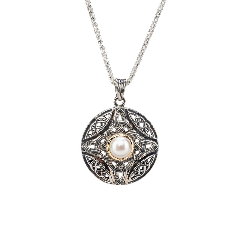 Keith Jack S/sil + 10k Fresh Water Pearl Round Aphrodite Pendant