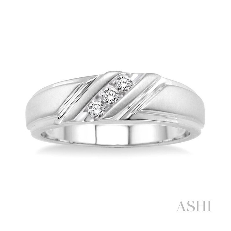 美品❣️ASH&DIAMONDS ASHI Men's Channel Set Diamond Band 39308PJFXMNWG - Pattons