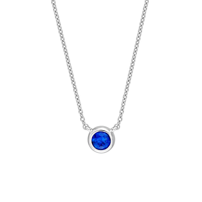 Midas Chain 4mm Sapphire Stone Bezel Necklace TM027615 - Hayden