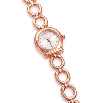Rose Goldtone Chain-Link Bracelet Watch S618-SW1397RG