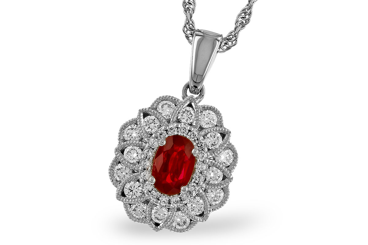 Allison Kaufman 14KT Gold Ruby Necklace K273-80667 - Apex Jewelers