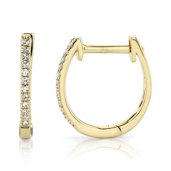 0.08CT 14K Y/G DIAMOND HUGGIE EARRING SC55001598