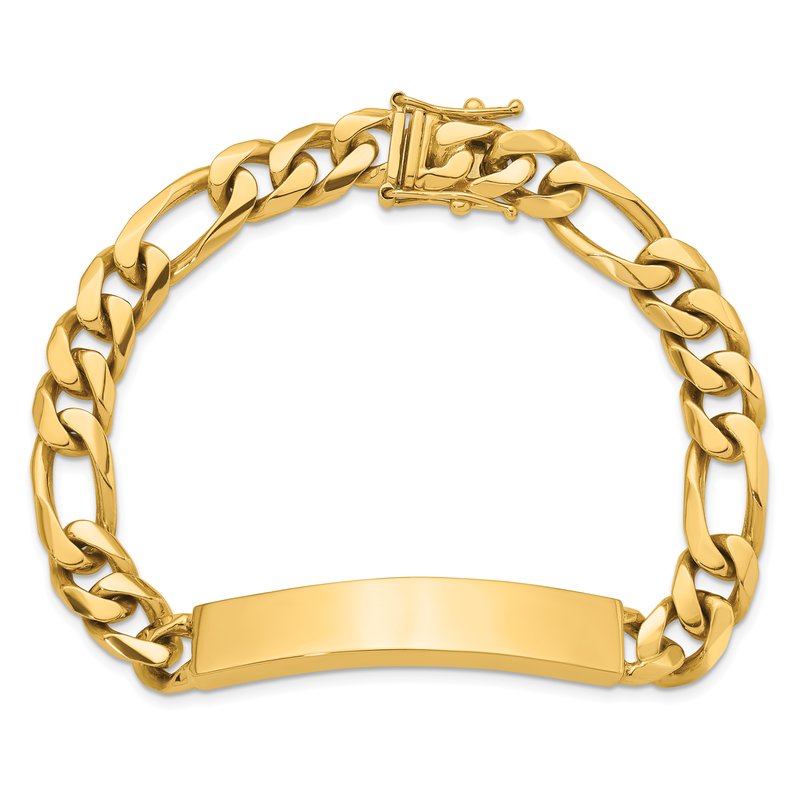 フィガロページ Italian Collection 18K Polished Solid 8.8mm Figaro 8.5 Inch Chain