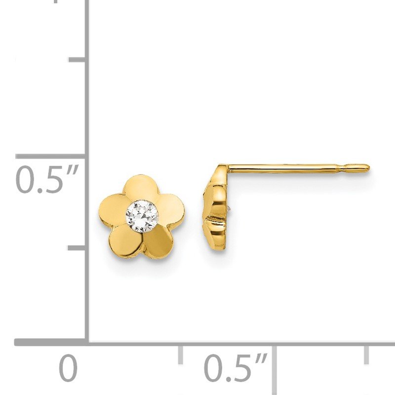 14k Yellow Gold D/C Pineapple Post Earrings 14k Yellow Gold D/C Pineapple Post Earrings