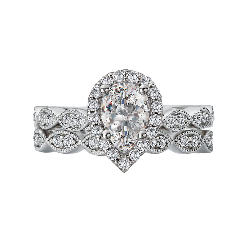 Romance Halo Semi-Mount Diamond Ring 117907-PS100K - Van