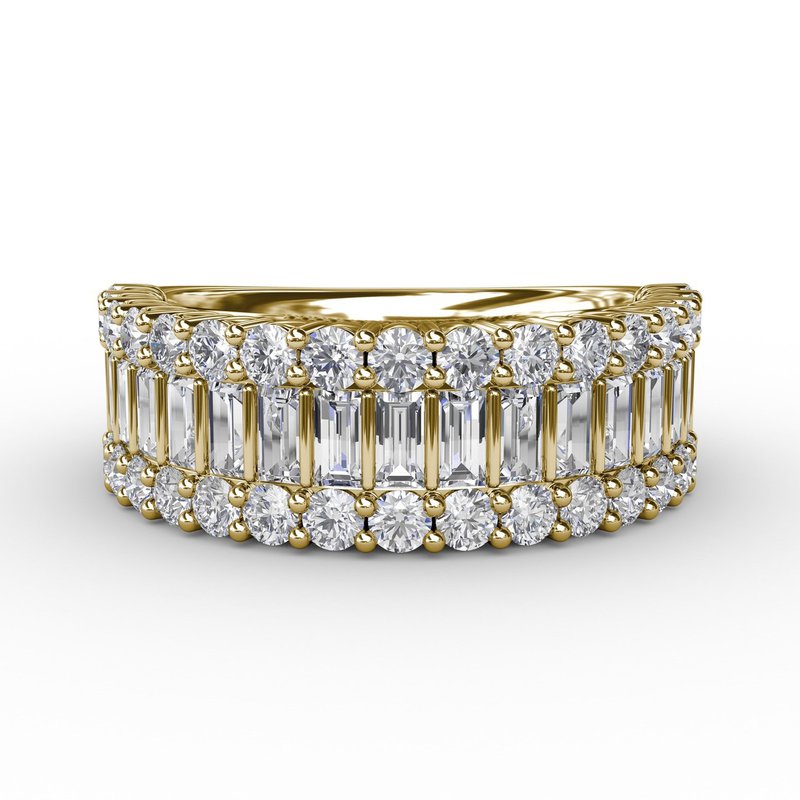 Layered Baguette Diamond Band R2009 - Fana