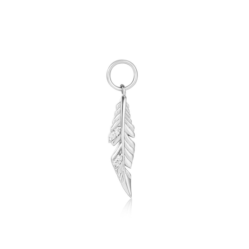 Sterling silver feather charm top